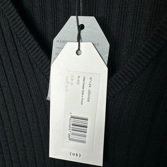 Universal Standard Dress Helios Knit Sweater Ribbed Sweaterdress Midi Black 18 - Picture 6 of 11